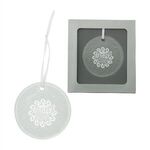 Hammered Glass Ornament - Clear