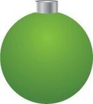 Round Disk Ornament - Green