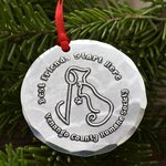 2-1/8" Round Metal Christmas Ornament -  