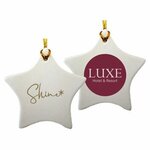 Buy Custom Imprinted Ceramic Ornament - Star - 3"