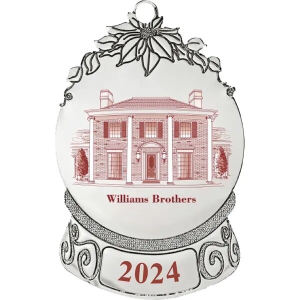 Main Product Image for Custom Printed Silver Snow Globe Ornament