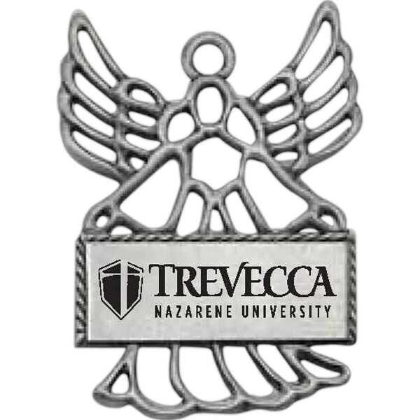 Main Product Image for Custom Printed Pewter Finish Angel Ornament