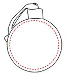 Ad-Ornament w/Imprint - Clear-red Ribbon