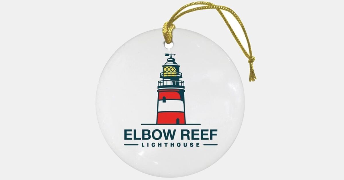 Promotional Circle Ceramic Ornament 3" Diameter with your logo | FundraiserOrnaments.com