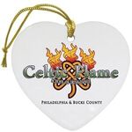 Ceramic Heart Ornament - White