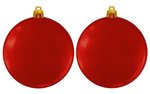 Custom Flat Fundraising Shatterproof Ornaments - Red