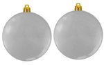 Custom Flat Fundraising Shatterproof Ornaments - Silver