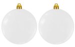 Custom Flat Fundraising Shatterproof Ornaments - White