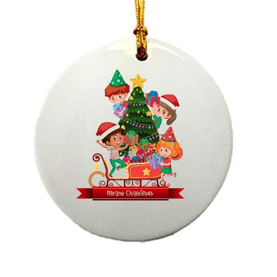 Main Product Image for Custom Printed Ceramic Ornament - Quick Ship