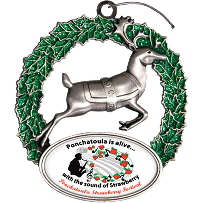 Main Product Image for Custom Printed Digistock 3D Ornaments - Reindeer & Wreath