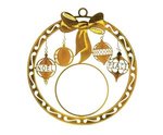 Express Bow Holiday Ornament - Bright Gold