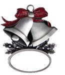 Express Silver Bells Holiday Ornament - Silver