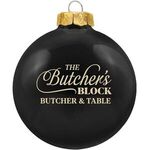 Glass Ball Ornament-80mm - Gloss Black