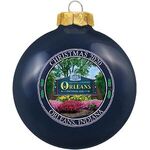 Glass Ball Ornament-80mm - Gloss Navy Blue