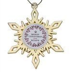 Gold Snowflake Christmas Holiday Ornament -  