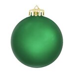 Imprinted Satin Finished Round Shatterproof Ornaments - Green