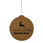 Buy Custom Imprinted Leatherette Ornament - Circle