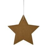 LEATHERETTE ORNAMENT - STAR -  