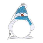 Modern Snowman w/ Beanie Holiday Ornament - Nickel