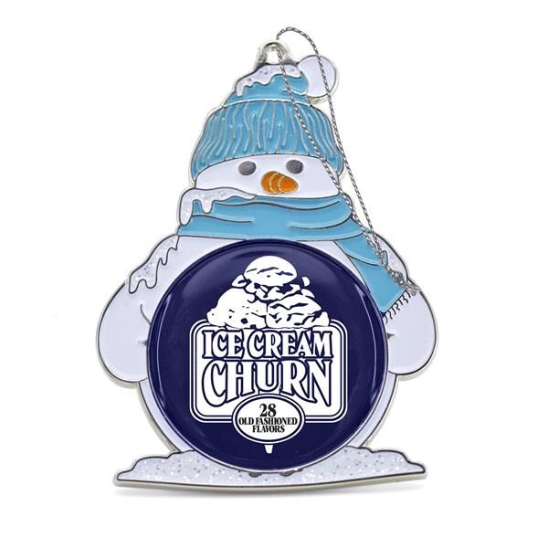 Main Product Image for Modern Snowman & Beanie Holiday Ornament