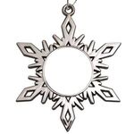 Nickel Snowflake Holiday Ornament - Nickel