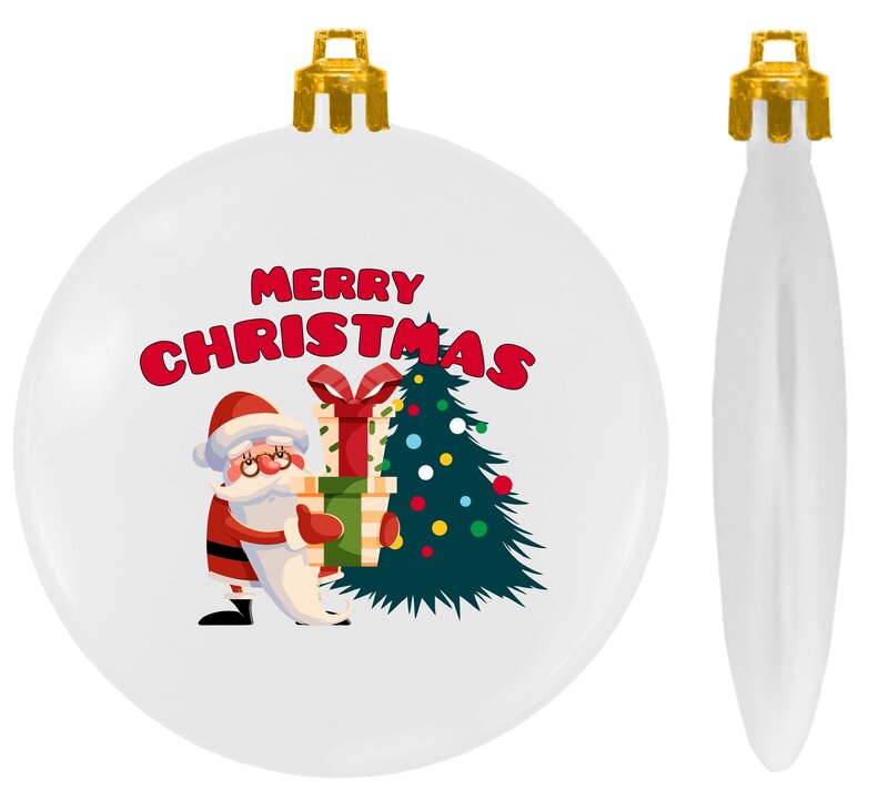 Main Product Image for Quick Ship - 3" Usa-Made Flat Shatterproof Ornament