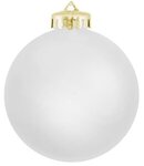 Satin Finished Round Shatterproof Ornaments - Quick Ship - White