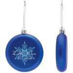Shatter Resistant Flat Round Ornament - Blue