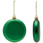 Shatter Resistant Flat Round Ornament - Green