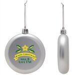 Shatter Resistant Flat Round Ornament - Silver