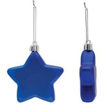 Shatter Resistant Flat Star Ornament - Blue