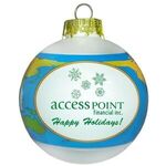 Shrink Band Ornament-World Globe 80mm - White