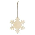 Wood Ornament - Snowflake - Wood Color