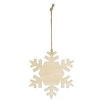 Wood Ornament - Snowflake - Wood Color