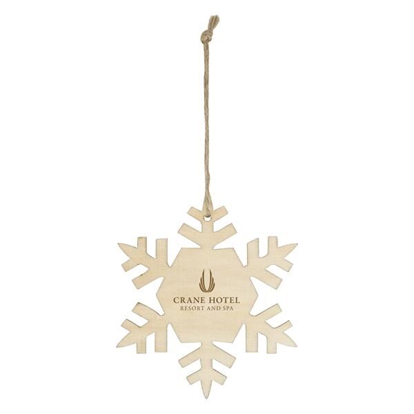 Personalized White Wood Snowflake Ornament